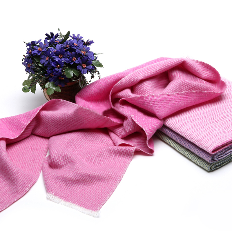 Pure Cashmere Scarves Pink Bicolor Women Fashional Winter Scarf